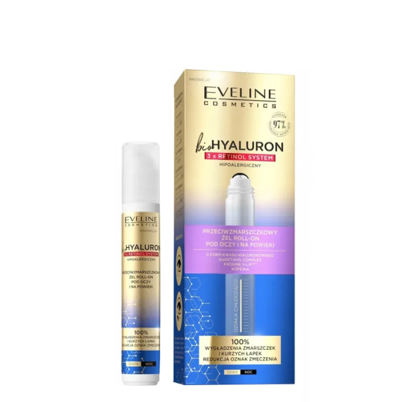 Roll-on Bio Hyaluron 3xRetinol, 15ml, Eveline Cosmetics — preț și oferte