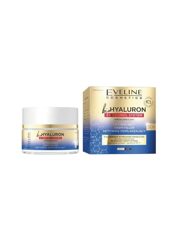 Crema ultra hidratanta Bio Hyaluron 3xRetinol 40+, 50ml, Eveline Cosmetics — preț și oferte