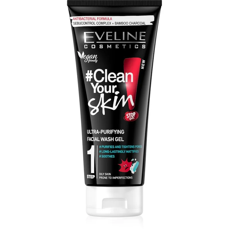Gel de curatare ultra-purificatie Clean Your Skin, 200ml, Eveline Cosmetics — preț și oferte