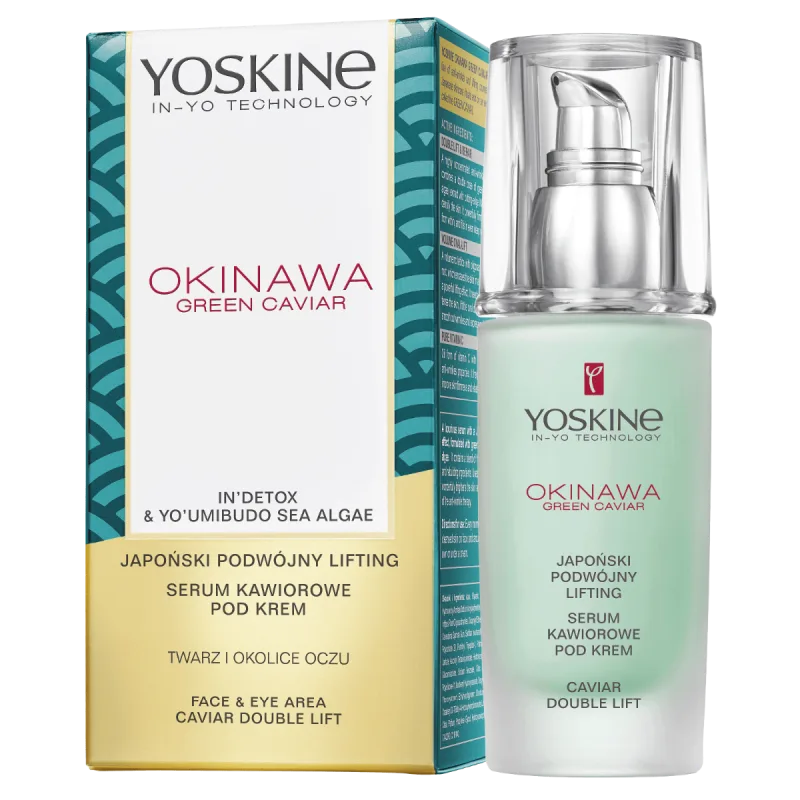 Ser dublu lift cu caviar verde pentru fata si ochi Okinawa Green Caviar, 30ml, Yoskine — preț și oferte