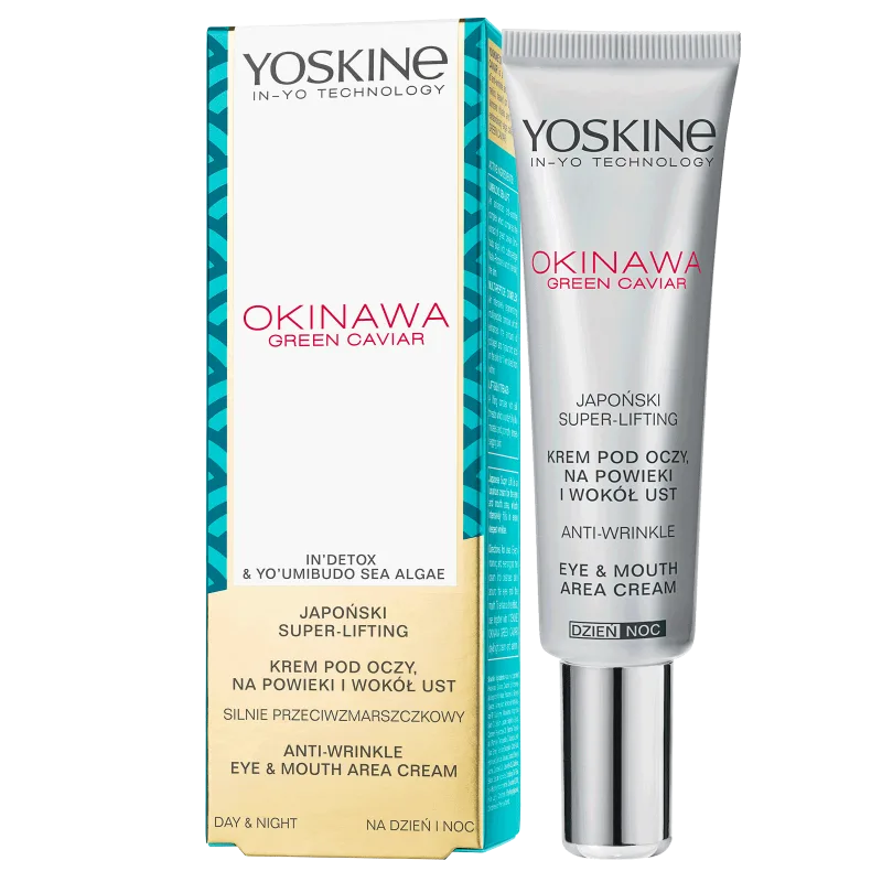 Crema antirid pentru zona ochilor si a gurii de zi si noapte Okinawa Green Caviar, 15ml, Yoskine — preț și oferte
