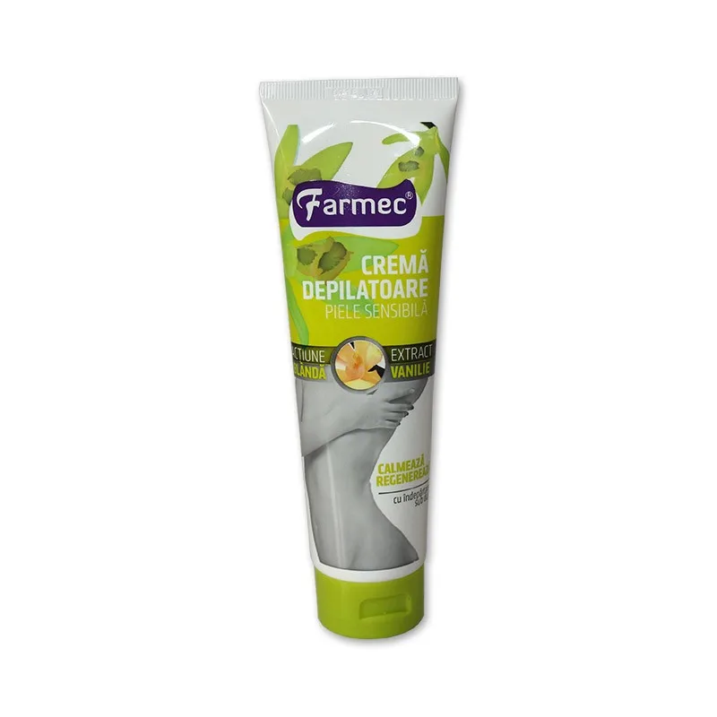Crema depilatoare pentru piele sensibila cu vanilie, 150ml, Farmec — preț și oferte
