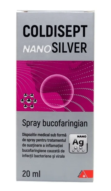 Spray pentru gat Coldisept NanoSilver, 20ml, Arkona — preț și oferte