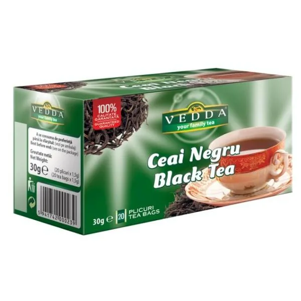 Ceai negru, 20 plicuri, Vedda — preț și oferte