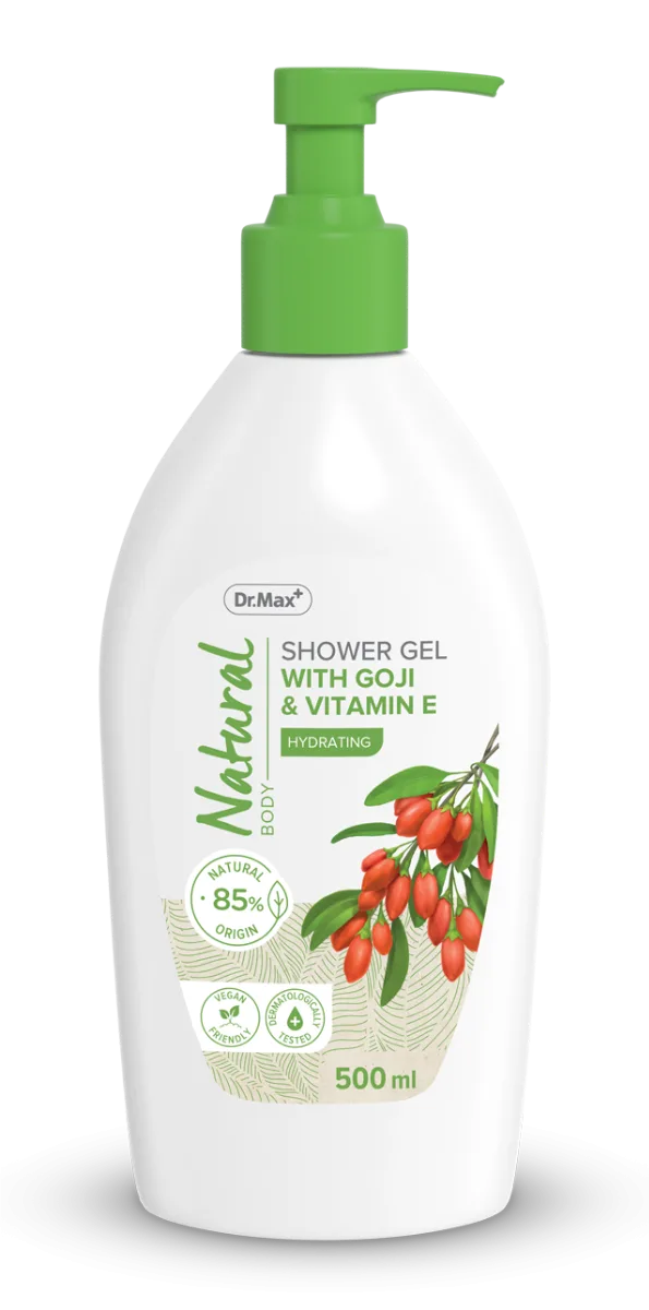 Dr. Max Natural Gel de dus cu Goji si Vitamina E, 500ml — preț și oferte