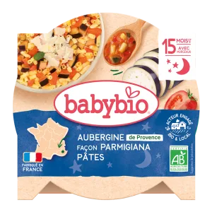 Meniu vinete cu parmezan si macaroane Bio, 260g, BabyBio