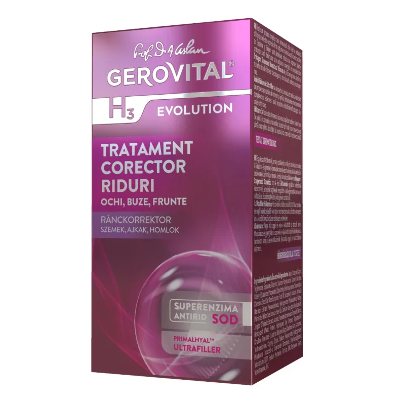 Tratament corector de riduri H3 Evolution, 15ml, Gerovital — preț și oferte