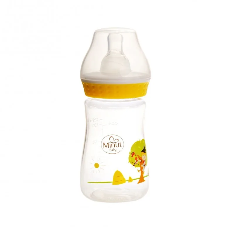 Biberon cu tetina  Pupaza din tei  pentru +0 luni Baby, 125ml, Minut — preț și oferte