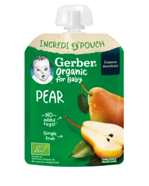 Pouch din pere de la 4 luni, 80g, Gerber