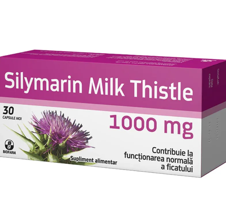 Silymarin Milk Thistle, 30 capsule, Biofarm — preț și oferte