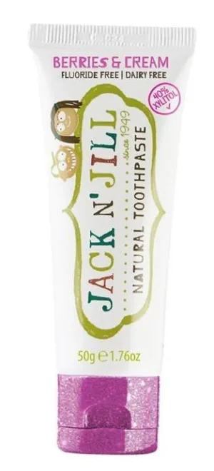 Pasta de dinti naturala pentru copii de la +6 luni cu aroma Berries & Cream, Jack N' Jill Kids