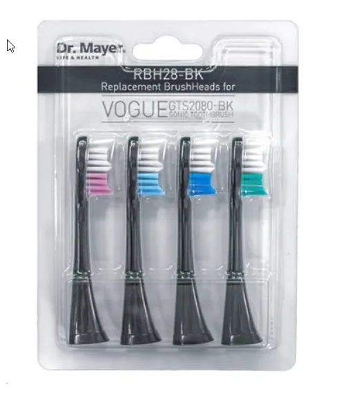 Rezerva capete periuta electrica GTS2080 Black, 4 bucati, Dr.Mayer — preț și oferte