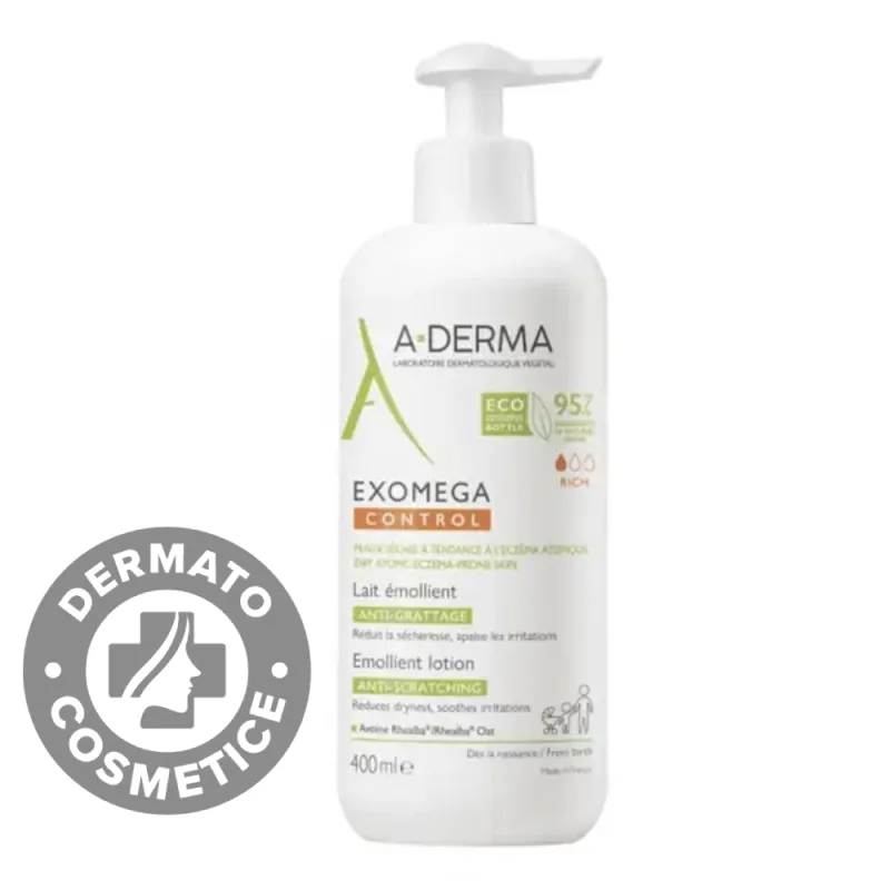 Lotiune lapte emolient Exomega Control, 400ml, A-derma — preț și oferte