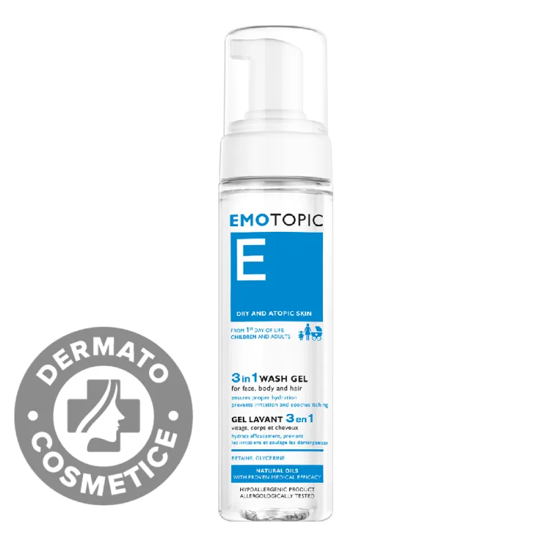 Gel de spalare emolient pentru piele atopica Dry and Atopic E, 200ml, Pharmaceris — preț și oferte