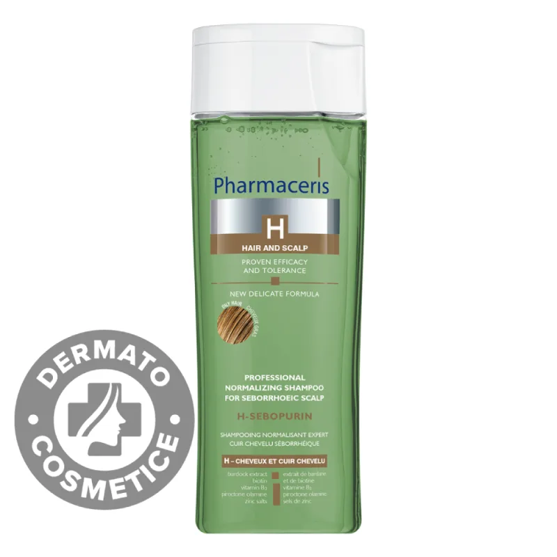 Sampon normalizant pentru scalp Seboreic & Par gras Sebo-Purin H, 250ml, Pharmaceris — preț și oferte