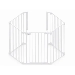 Tarc de siguranta modular cu 5 panouri alb, 1 bucata, Noma