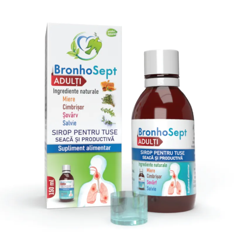 BronhoSept Adulti, 150 ml, Justin Pharma — preț și oferte