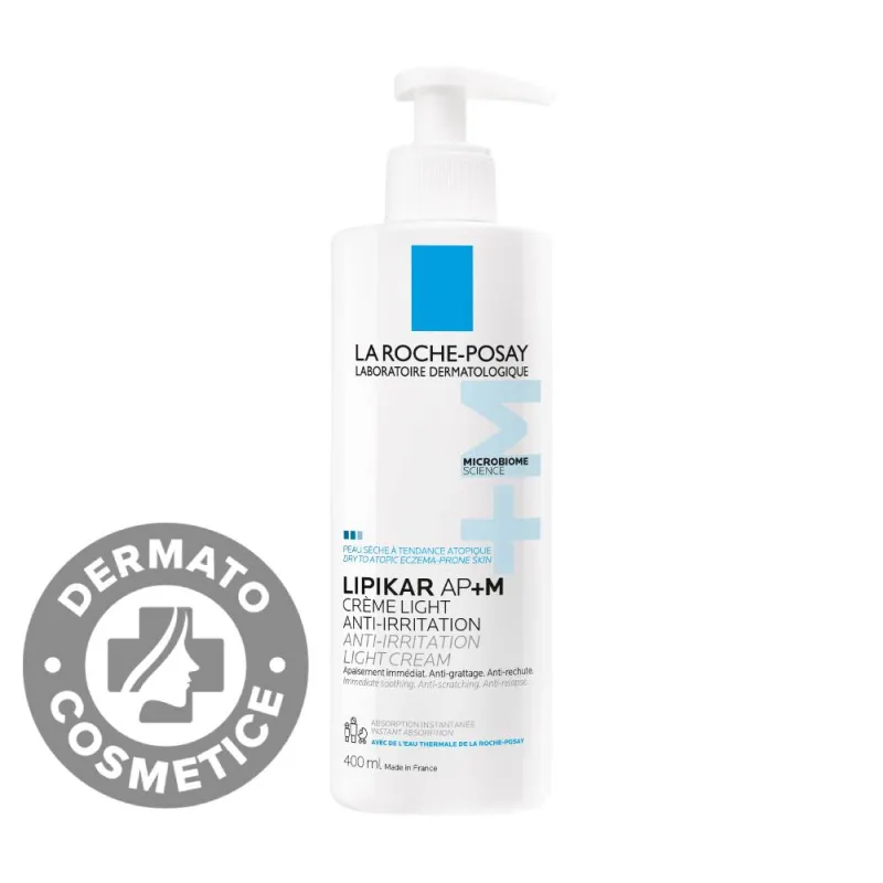 Crema Light AP+M Lipikar balsam cu tripla actiune si textura lejera, 400ml, La Roche Posay — preț și oferte