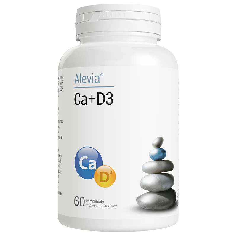Calciu vitamina D3, 60 comprimate, Alevia — preț și oferte