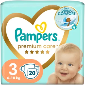 Scutece pentru copii Premium Care, Marimea 3, 5-9 kg, 20 bucati, Pampers