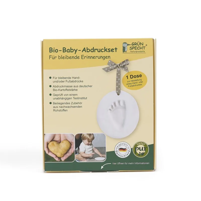 Set mulaj organic pentru amprenta mana sau picior bebelusi 678-00, 1 bucata, Grunspecht — preț și oferte