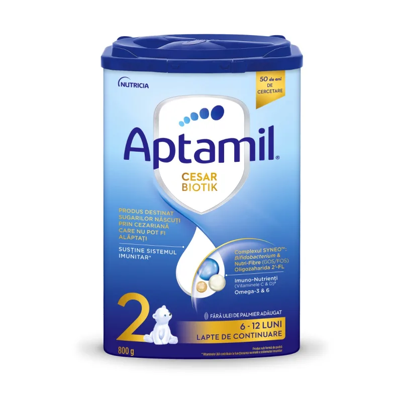 Lapte de continuare 6-12 luni CESAR-BIOTIK 2, 800g, Aptamil Aptamil Junior — preț și oferte