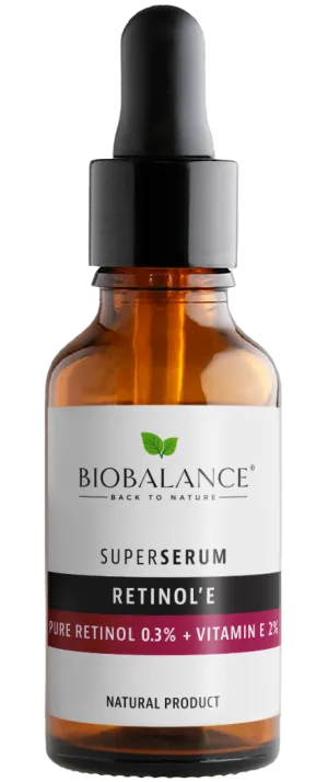 Ser de fata Retinol'e Retinol pur 0,3 + Vitamina E 2% Super Serum, 30ml, Bio Balance
