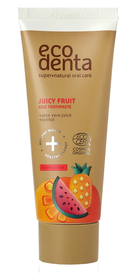 Pasta de dinti organica pentru copii cu suc de fructe, 75ml, Ecodenta — preț și oferte