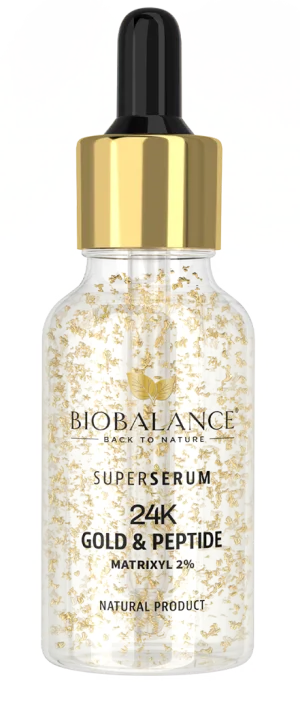 Ser de fata 24K Gold & Peptide Matrixyl 2% Super Serum, 30ml, Bio Balance