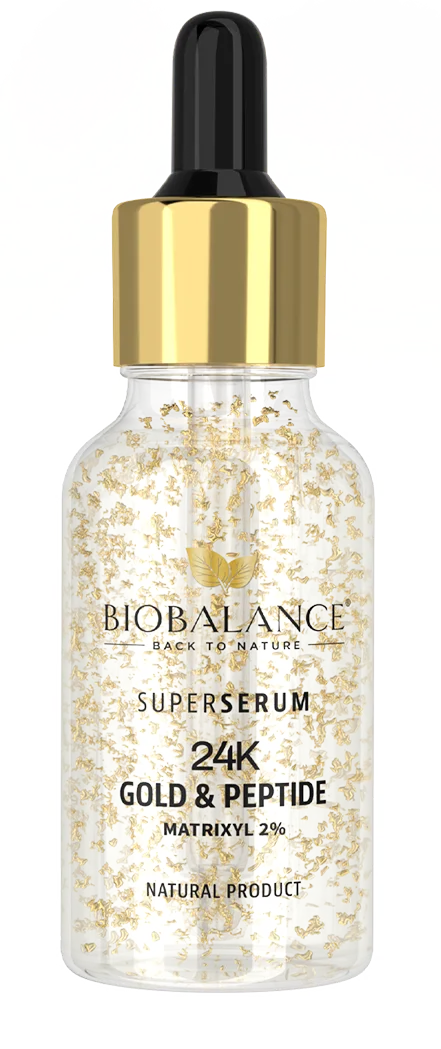 Ser de fata 24K Gold & Peptide Matrixyl 2% Super Serum, 30ml, Bio Balance — preț și oferte