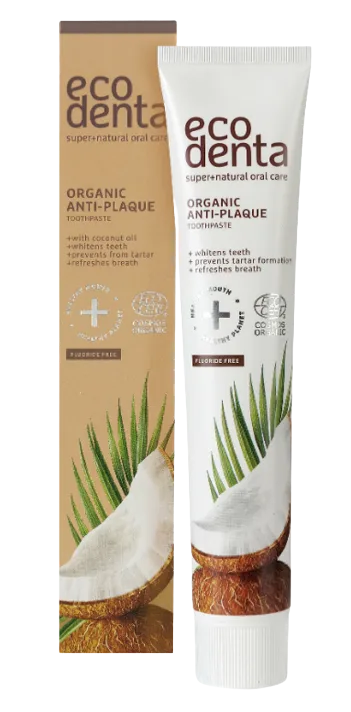 Pasta de dinti antiplaca cu ulei de cocos, 75ml, Ecodenta — preț și oferte