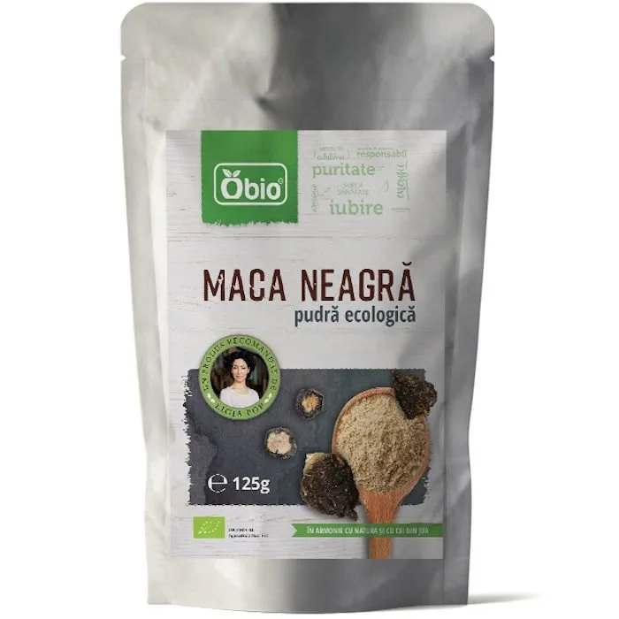 Maca neagra pudra bio, 125g, Obio — preț și oferte