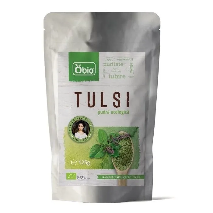 Tulsi pulbere bio, 125g, Obio — preț și oferte
