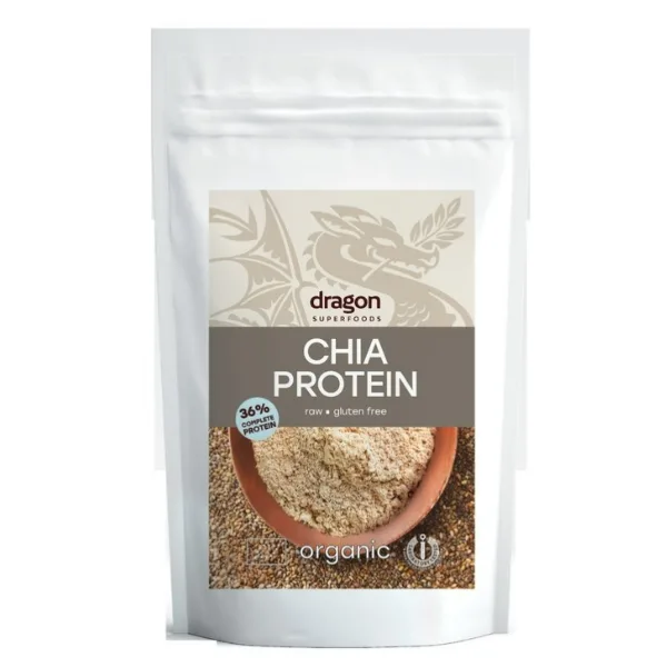 Chia pudra proteica fara gluten bio, 200g, Dragon Superfoods — preț și oferte