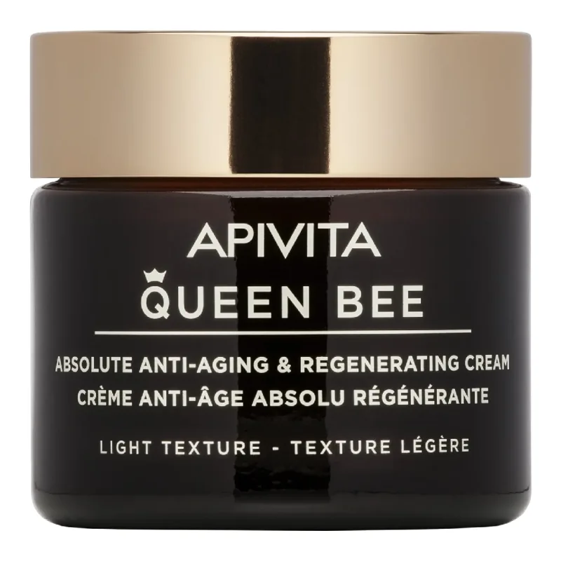 Crema de fata anti-age, regeneratoare cu textura lejera Queen Bee, 50 ml, Apivita — preț și oferte