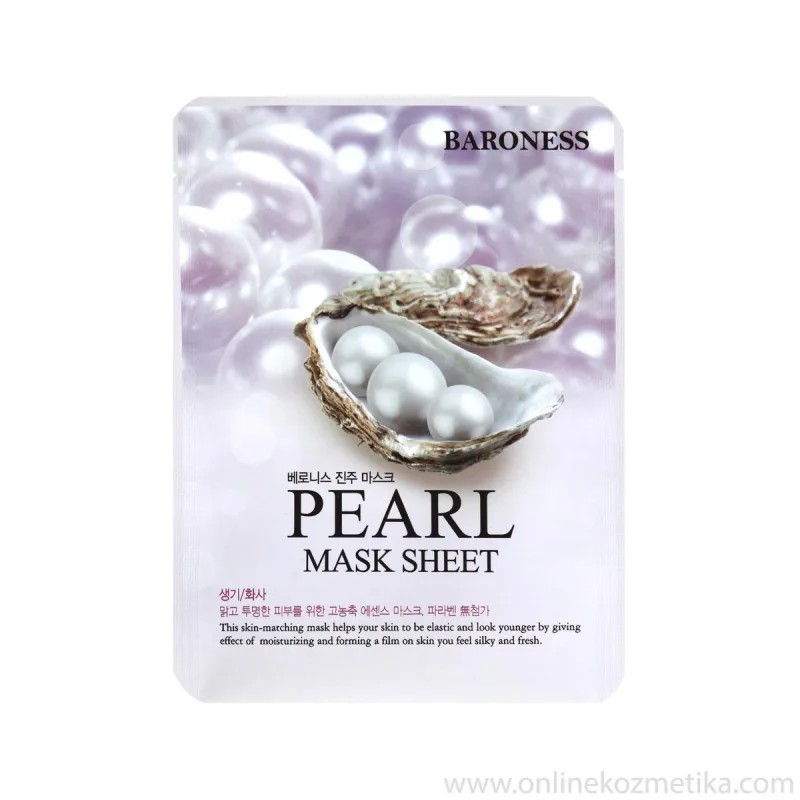 Masca de fata culmanta pentru stralucire cu extract de perle, 21g, Baroness — preț și oferte