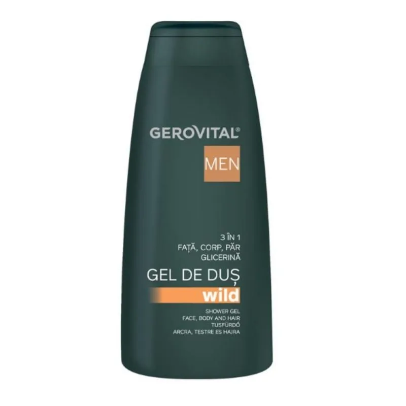 Gel de dus 3in1 Wild, Men 400 ml, Gerovital FARMEC — preț și oferte