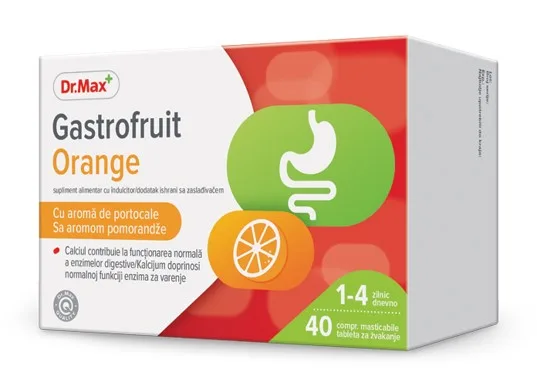 Dr. Max Gastrofruit Orange, 40 comprimate masticabile — preț și oferte