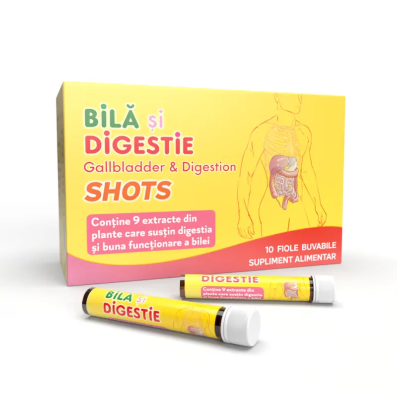Bila si digestie Shots, 10 fiole, Justin Pharma — preț și oferte