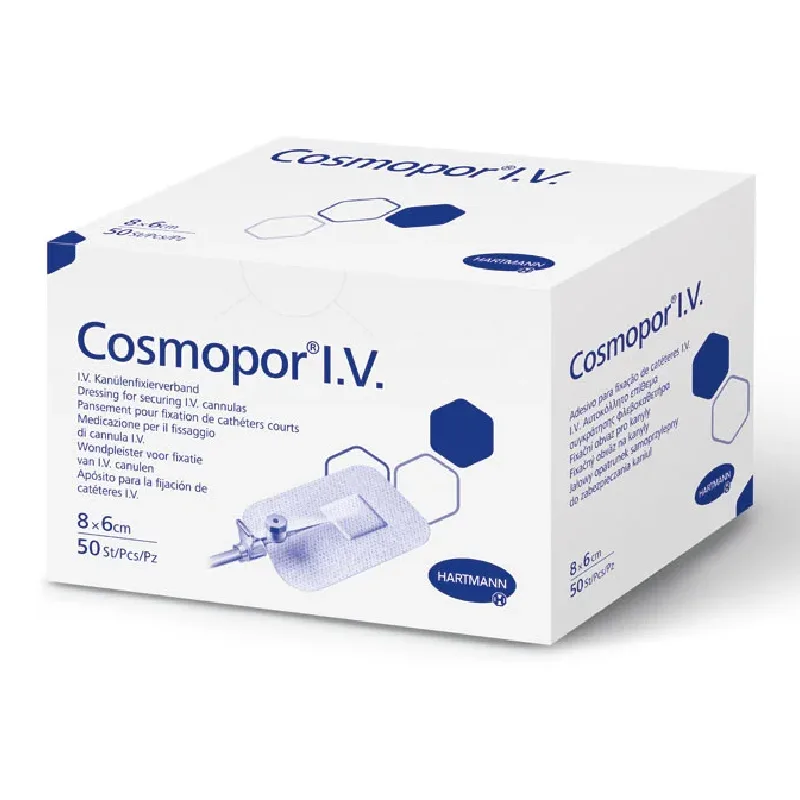 Plasturi sterili fixarea branulelor Cosmopor I.V., 8*6 cm, 50 bucati, Hartmann — preț și oferte