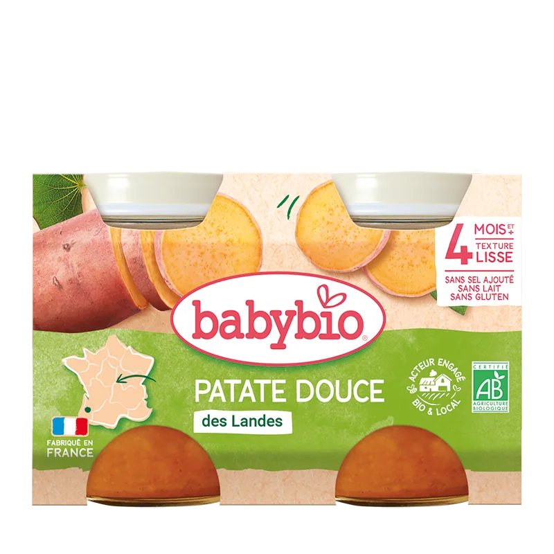 Piure de cartofi dulci 4+ luni Bio, 2 x 130g, BabyBio — preț și oferte