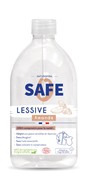 Detergent bio pentru rufe cu parfum de migdale fara alergeni, 1000ml, Safe