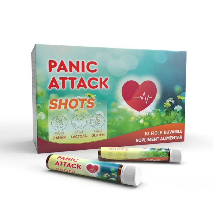 CalmTime Panic Attack, 10 fiole buvabile, Justin Pharma — preț și oferte