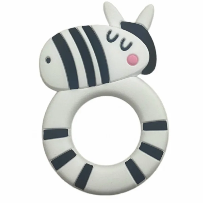 Jucarie pentru dentitie din silicon model de zebra alba, 1 bucata, Coccorito — preț și oferte