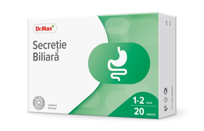 Dr. Max Secretie biliara, 20 capsule — preț și oferte
