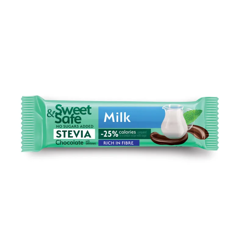 Ciocolata cu lapte si indulcitor natural de stevia, 25 g, Sly Nutritia — preț și oferte
