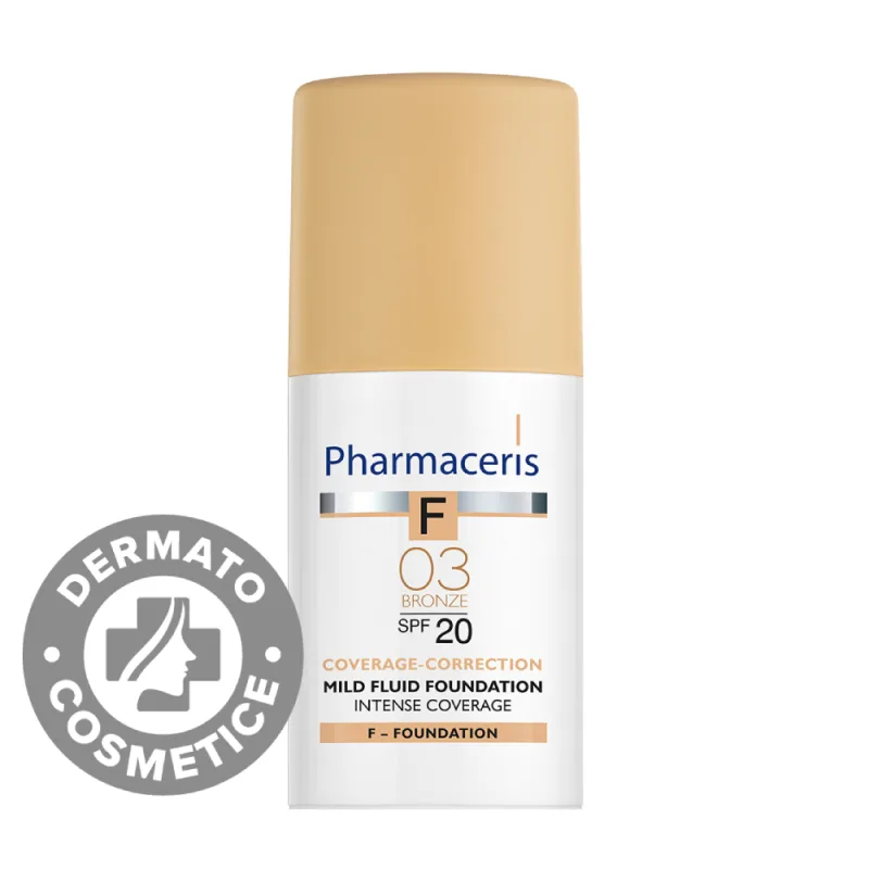 Fond de ten Intense Coverage 03 Bronze SPF20 F, 30ml, Pharmaceris — preț și oferte