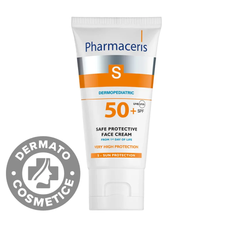 Crema de fata cu protectie solara pentru nou nascuti SPF50+ S, 50ml, Pharmaceris — preț și oferte