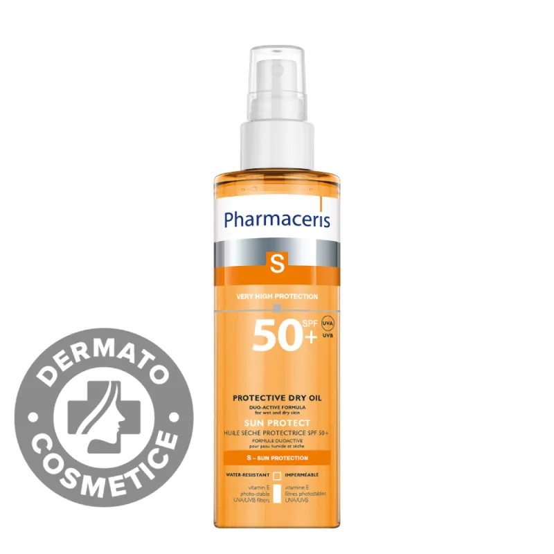 Ulei uscat cu protectie solara SPF50+ S, 200ml, Pharmaceris — preț și oferte