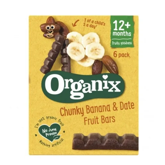 Batoane din curmale si banane Goodies +12 luni Bio, 6 x 17g, Organix — preț și oferte